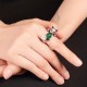 Ladies Silver Dress Ring with Jade stone