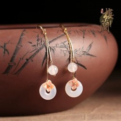 Ladies Jade Drop Earrings