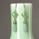Ladies Green Jade Drop Earrings