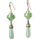 Ladies Green Jade Drop Earrings