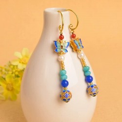 Ladies Multicolour Jade Drop Earrings
