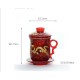 Chinese Tea Mug - Red with Dragon design